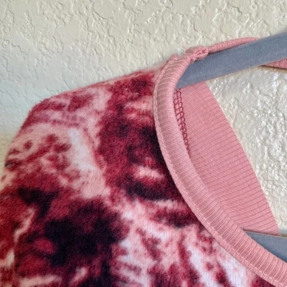 Derek Heart  Pink top Dropped-Shoulder Open-Back Sweatshirt size S